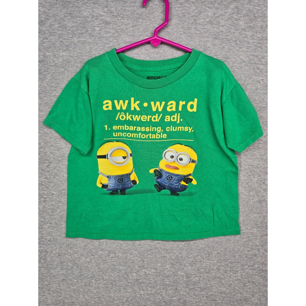 Despicable Me Minions Awkward Definition Graphic T-Shirt Green Kids S 6/7